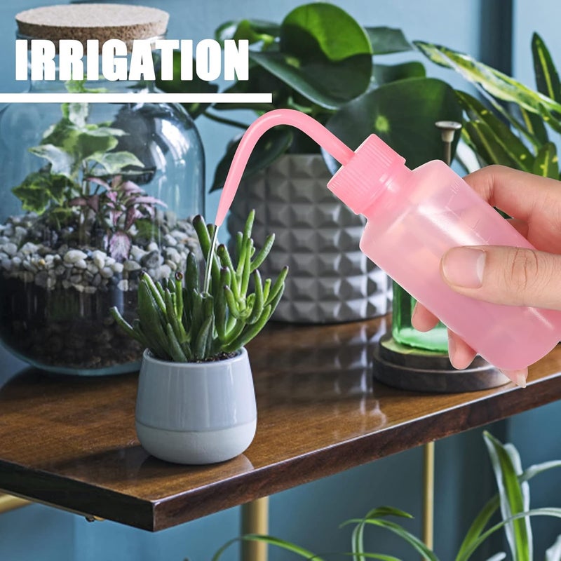 Oubest 4pcs Small Squeeze Bottles 150ml 5oz Wash Bottle Ldpe Plastic Squirt Water Bottle for Medical Label Tattoo Lash Water Succulent Watering Irrigation - Image 2